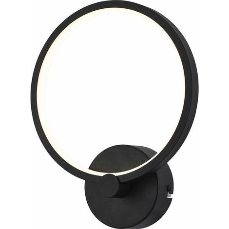 Applique LED moderna anello nero 20cm 8W Reality Ragi