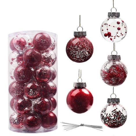 Boules de Noël transparentes (30 pièces/boîte) (1/5)