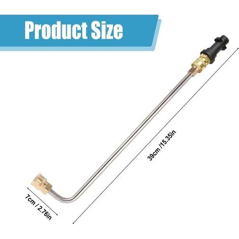 Prolunga lancia idropulitrice, lancia di spruzzo angolata 90/30 gradi per idropulitrice Karcher K2 K3 K4 K5 K6 K7 con 5 ugelli di spruzzo (90°) (1/3)