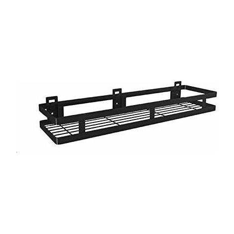 Étagère à épices sans perçage 1 étage en Acier Inoxydable Noir 20 à 50 cm, 50cm (1/5)