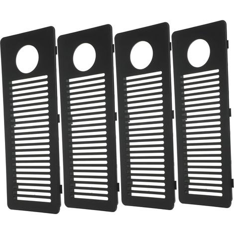 Set di 4 griglie di ventilazione in ABS nero per rack server (per la ventilazione di vani server) (1/5)