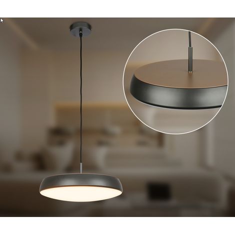 Briloner LED Pendelleuchte Ø35x120 cm Rund 14,5W 1800lm 3000K Warmweiß Bronze-Anthrazit metallic - Hängelampe Esszimmer Küche Wohnzimmer (1/5)