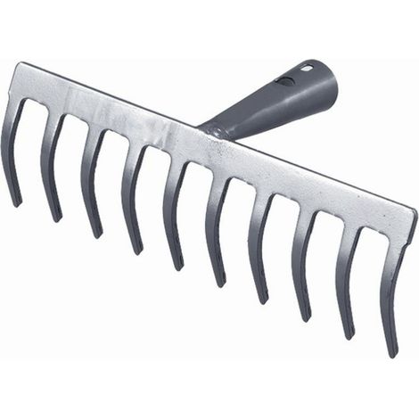 Gartenrechen 16 Zinken 41 cm Hammerschlag-anthrazit