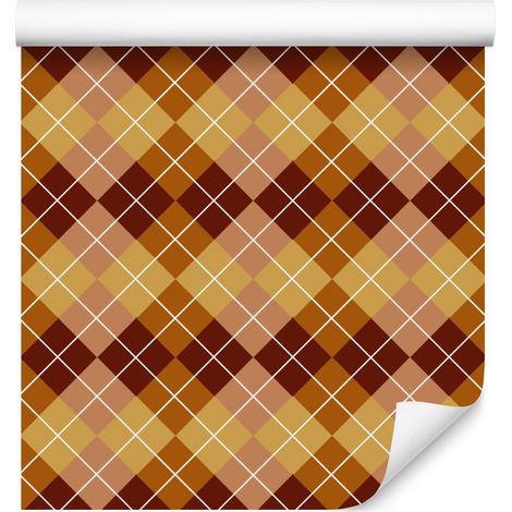 Carta da parati a quadri autunnale arancione, oro, rosso e bordeaux 50x1000 cm (1/5)