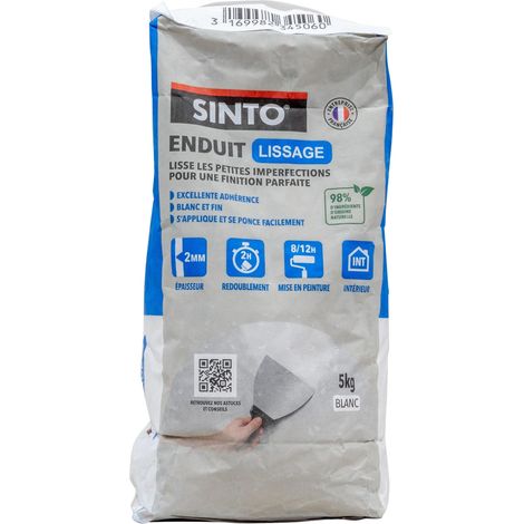 Enduit lisage poudre 5kg Blanc SINTO (1/7)