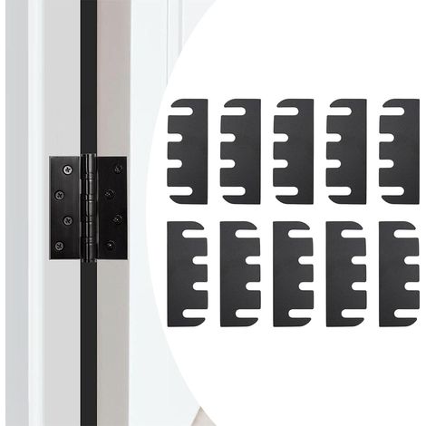 Lot de 10 Cales de Charnière de Porte de 4 Pouces, Faciles à Installer, pour Portes D'armoires
