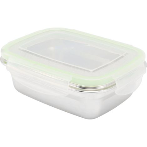 Lunchbox aus Edelstahl 304, luftdicht, quadratischer Lebensmittelbehälter, 1800 ml (1/5)