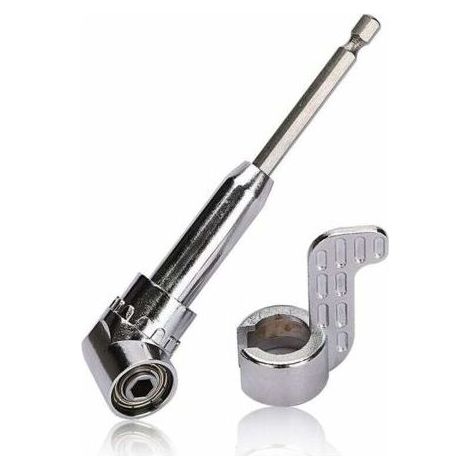 Angolo trapano a colonna – Accessorio angolare 105° – Attacco esagonale 1/4' – Acciaio inox – per Uso in spazi ristretti (1/5)