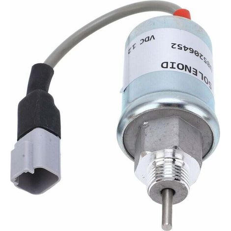Électrovanne D'arrêt de Carburant, 12 V Électrovanne D'arrêt de Carburant 185206452 Remplacement Robuste pour Perkins GG - 402D-15 GH - 403D-07 (1/4)