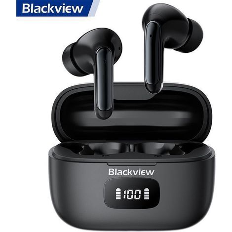 Casque Blackview Ecouteurs Bluetooth san fil ,Autonomie 30h,IPX7 étanche,Contrôle tactile - Noir (1/5)