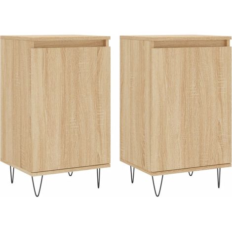 Credenza buffet cassettiera mobile contenitore organizer cucina soggiorno soggiorni set da 2 sonoma 40 x 35 x 70 cm legno composito marrone 020036803