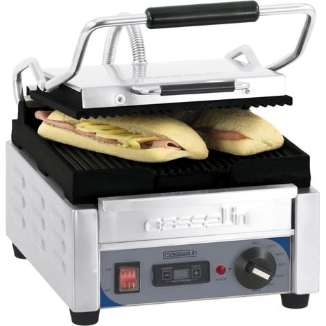 Pressa per panini Casselin professional panini press 2000W termostato regolabile