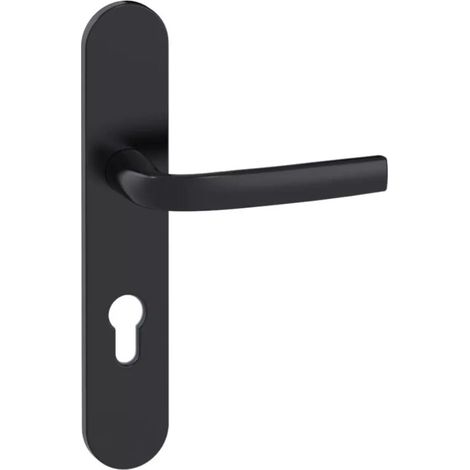 Ensemble de béquille Logio - BEZAULT - Onyx - Plaque 229 x 42 mm - entraxe de fixation 195 mm - Clé I