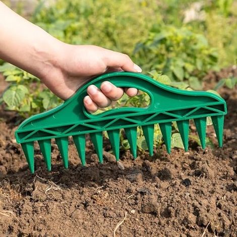 Reihensämaschine, Gartensämaschine, Pflanzabstandsmesser, Handsämaschine für Gemüse, Blumen, Erde (1/5)