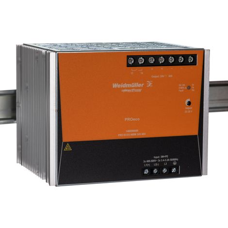 Alimentation pour rail DIN Weidmuller, série PRO ECO, 24V c.c.out 40A, 960W ( Prix pour 1 )
