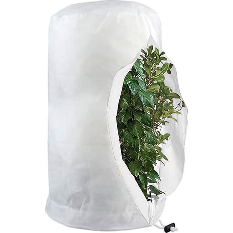Winterschutz Für Pflanzen Frostschutzhaube Für Pflanzen Winter Pflanzenschutzsack Mit Zugband Pflanzenabdeckung Frostschutz Vlies Wiederverwendbar Winter Pflanzenschutzsack Pflanzenabdeckung (1/5)