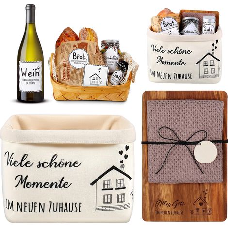 Cadeau de Pendaison de Crémaillère Planche à Découper en Bois Corbeille de Pain Torchon de Cuisine pour Nouvelle Maison Appartement Cérémonie Clôture (1/5)