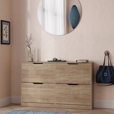 Schuhkipper Luca, Sonoma, 116.6 x 72.5 cm mit 4 Fächer, Vicco