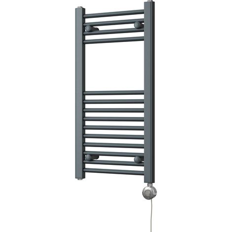 Zennor - Anthracite Electric Towel Rail H800mm x W400mm Straight 300w Thermostatic (1/3)