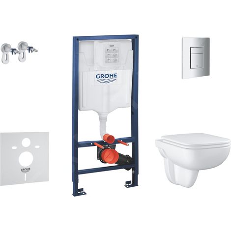 Grohe Solido - Set d’installation murale, toilettes et siège Start Edge Ceramic, softclose, bouton Even, chrome SANI15BB1103 (1/5)