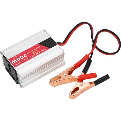 Spannungswandler mit USB-Schnellladefunktion und universeller AC220V-Steckdose, Klemmenmodell für 200W DC12V-zu-AC220V-Batterie. (1/5)