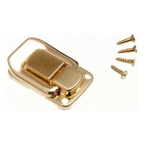 1 loquet en laiton EB - 48 mm x 33 mm avec vis (1/2)