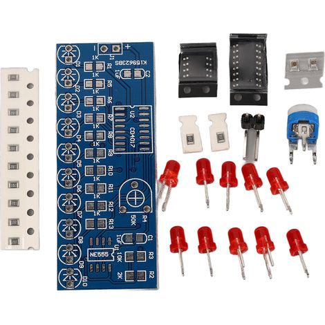 Kit électronique DIY NE555 CD4017 module LED lumineux à eau courante driver lampe circuit imprimé (1/5)