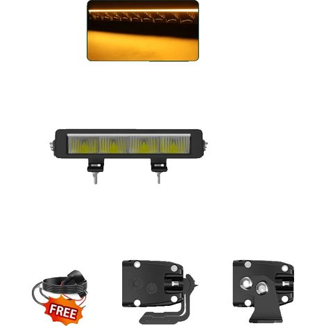 Barra de luz LED, alta durabilidad, aplicaciones versátiles, 10 pulgadas con cable. (1/2)