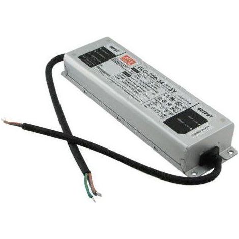 Alimentatore MEANWELL 200W 24V IP67 ELG-200-24DA-3Y da esterno Dimmerabile DALI