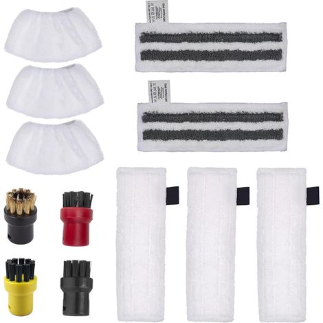 12 Tampons Rechange Balai Vapeur Karcher SC Microfibre (1/3)
