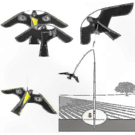 Cerfs-volants appâts en forme d'aigle pour jardins et fermes - protections extérieures pour cours (1/2)