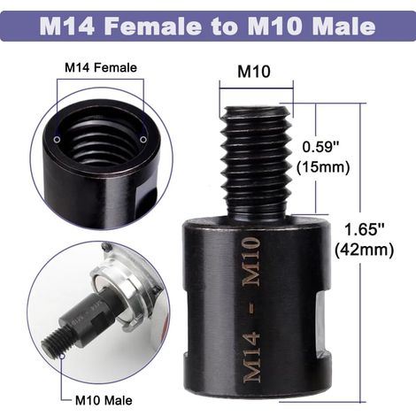 Adattatore 2 in 1 per smerigliatrice angolare da M14 a 5/8-11 e M10 - Convertitore di albero pratico e affidabile - ALTRO (1/4)