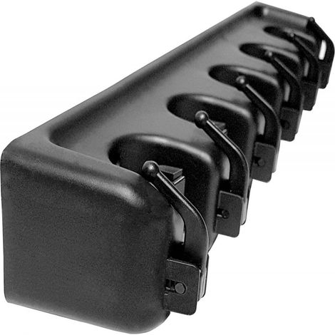 Système de suspension très robuste pour balais et outils de jardin - Support mural pour balais à 5 manches - Porte-outils