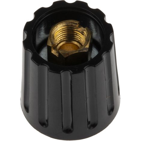Bouton de potentiomètre RS PRO, Axe de 6mm, Diamètre de 14.7mm, Bague ( Prix pour 1 ) (1/3)