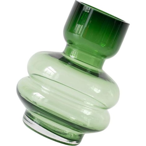 Vase à Fleurs en Verre Transparent Hydroponique, Format Moyen, Verre Artisanal, Décoration Intérieure, Salon et Bureau, (1/5)