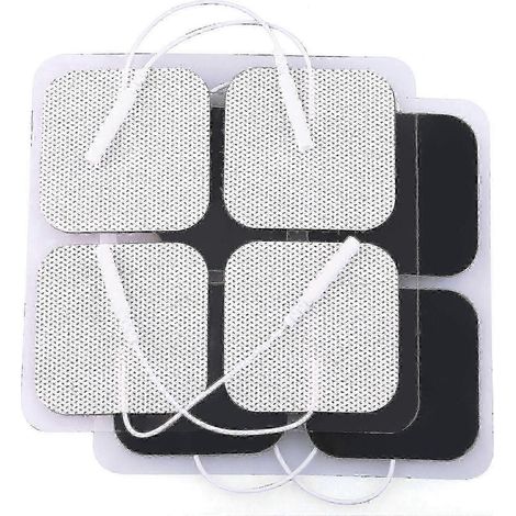 Électrodes auto-adhésives (20 pièces, 5 x 5 cm) de rechange pour appareils TENS et stimulateurs musculaires, pour le soulagement de la douleur par électrothérapie (1/4)