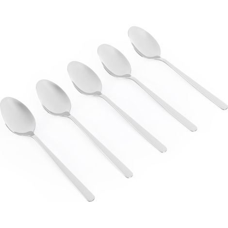 ensemble de 6 cuillères à café en acier inoxydable ensemble de couverts, finition miroir, cuillère à thé vaisselle pour la maison, restaurant, bureau, lave-vaisselle (1/5)