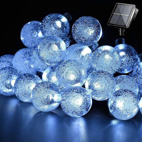 Éclairage solaire extérieur - 20 LED - 8 modes d'éclairage - Boules de cristal - Étanche - IP65 - Idéal pour jardin, terrasse, arbre, cour, allée-AquaForge