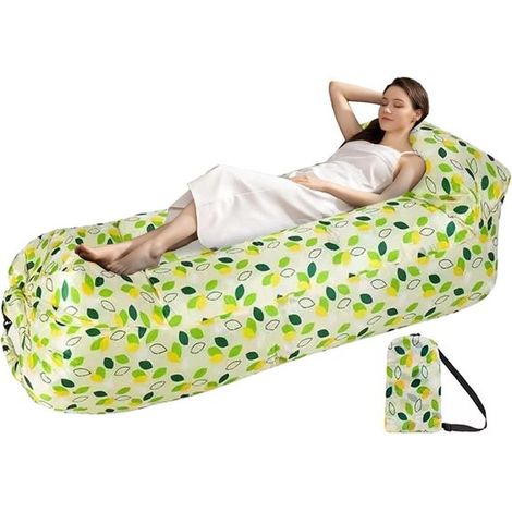 Sofá hinchable - Sillón hinchable - Asientos de exterior - Se infla rápidamente - 240 x 70 cm - A (1/5)