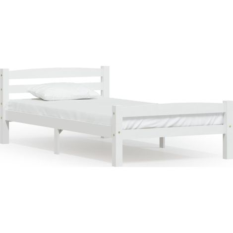 Maison Exclusive - Dormeuse Estraibile senza Materasso Bianca Legno Pino 90x200 cm