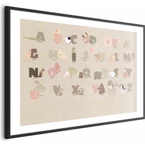 Póster - Alfabeto beige (1/4)