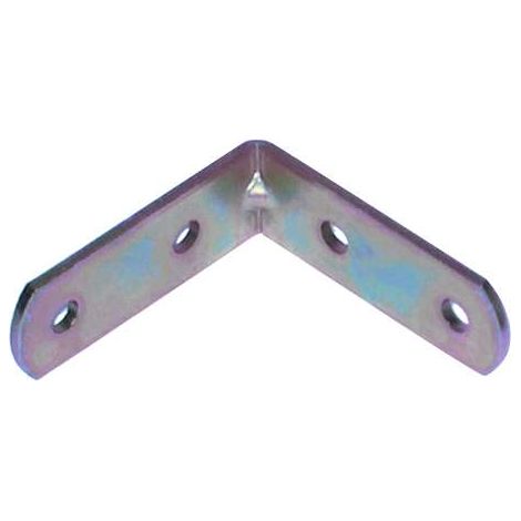 MASIDEF - 4 PEZZI - LASTRINE DI GIUNZIONE AD ANGOLO CON VITI 70X70MM - IN FERRO ZINCATO (1/2)