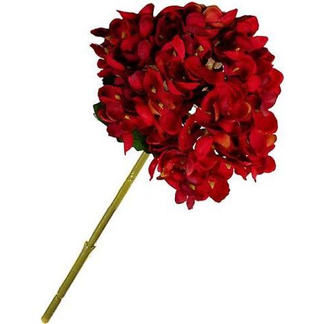 branche de fleur artificielle réaliste, sans arrosage, 6 tiges, hortensia artificiel, décoration de mariage ou d'intérieurrouge vin (1/5)
