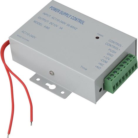 Contrôleur d'alimentation pour système de contrôle d'accès de porte : entrée CA 110-240 V, sortie CC 12 V 3 A 30 W