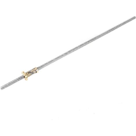 Tige filetée T8 vis trapézoïdale avec écrou à ressort anti-jeu pour imprimante 3D 400mm (1/5)