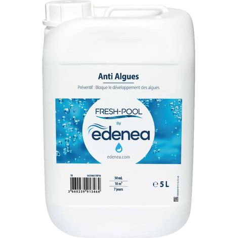 Anti Algues Piscine - Préventif Anti Eau Trouble - Bidon 5 Litres - Edenea Fresh Pool (1/5)