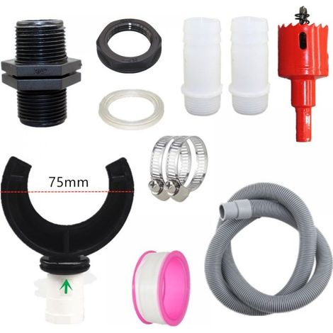 Collecteur d'eau de pluie pour descente pluviale, kit de dérivation pour réservoir, raccord pour tuyau d'arrosage (75 mm) pour agriculture, pelouse, jardin et irrigation (1/5)