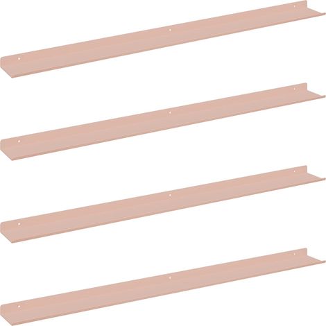 Maison Exclusive - Schwebendes Regal 4 pcs Rosa 100 x 9 x 2,5 cm