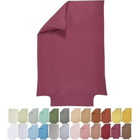 Housse de couette - P'tit Basile - 100x140 cm - Coton bio - Lie de vin - Lavable en machine (1/4)
