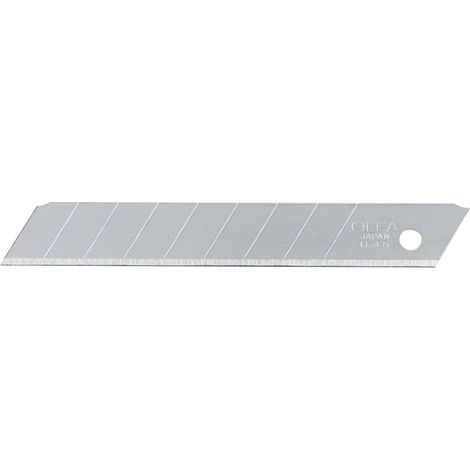 OLFA MTB-10B PACK DE 10 CUCHILLAS TROCEABLES 12,5 MM PLATEADAS ACABADO Negro